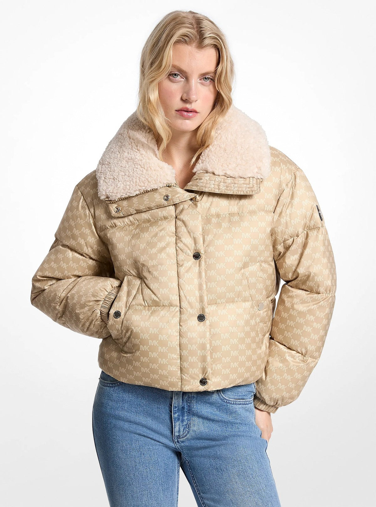 Michael Kors Sherpa Puffer Jacket - KHAKI