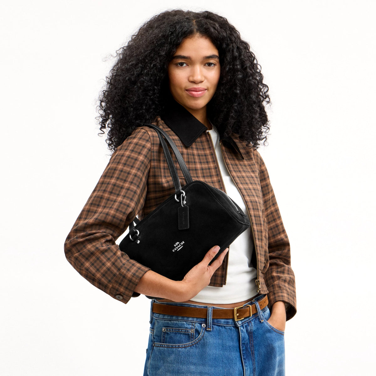 Coach Sydney Shoulder Bag - Silver/Black