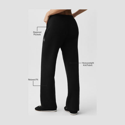 Alo Yoga Scholar Straight Leg Sweatpant - Black
