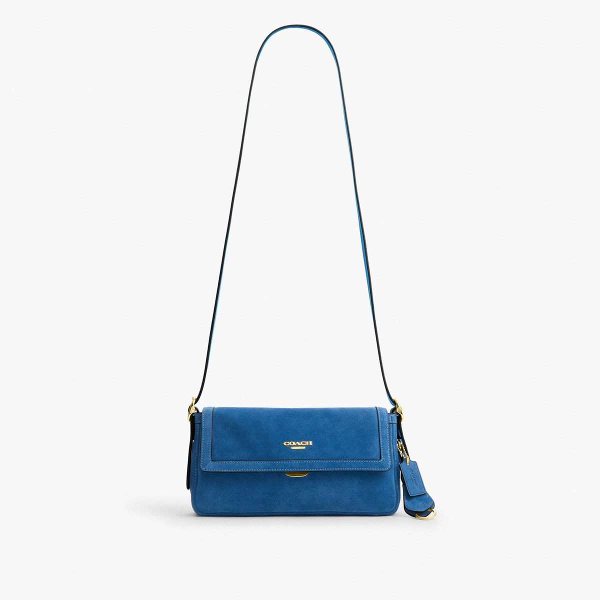 Coach Etta Small Flap Shoulder Bag - Gold/Blue Jay