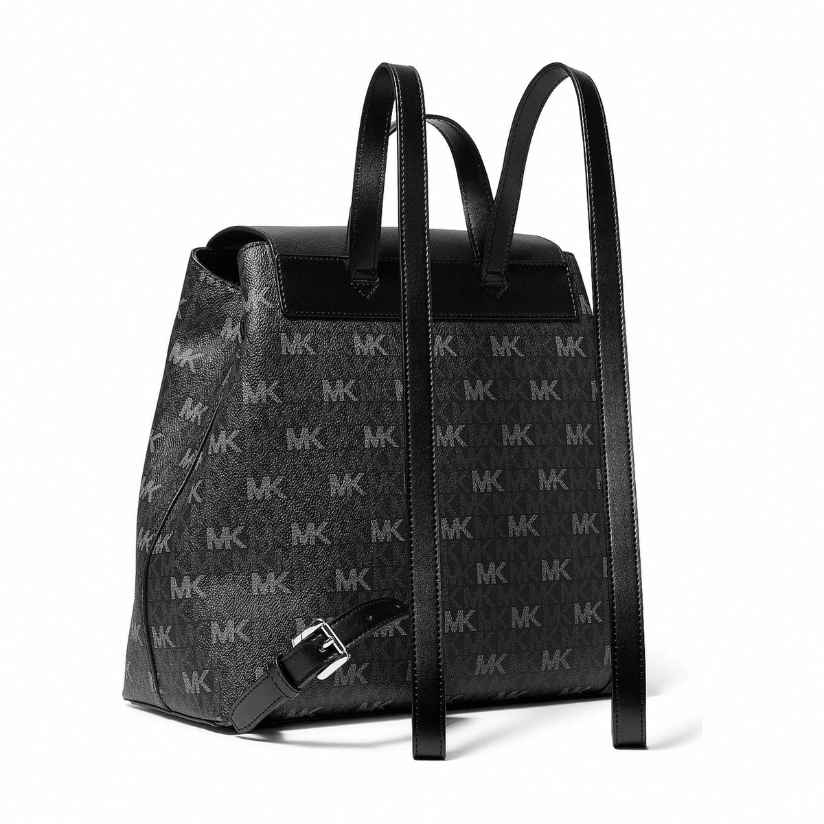 Michael Kors Maya Medium Signature Logo Backpack - BLACK
