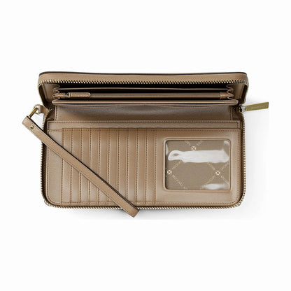 Michael Kors Jet Set Travel Large Pebbled Leather Wristlet - CAMEL