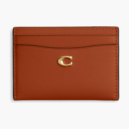 Coach Essential Card Case - Brass/Amber Brown