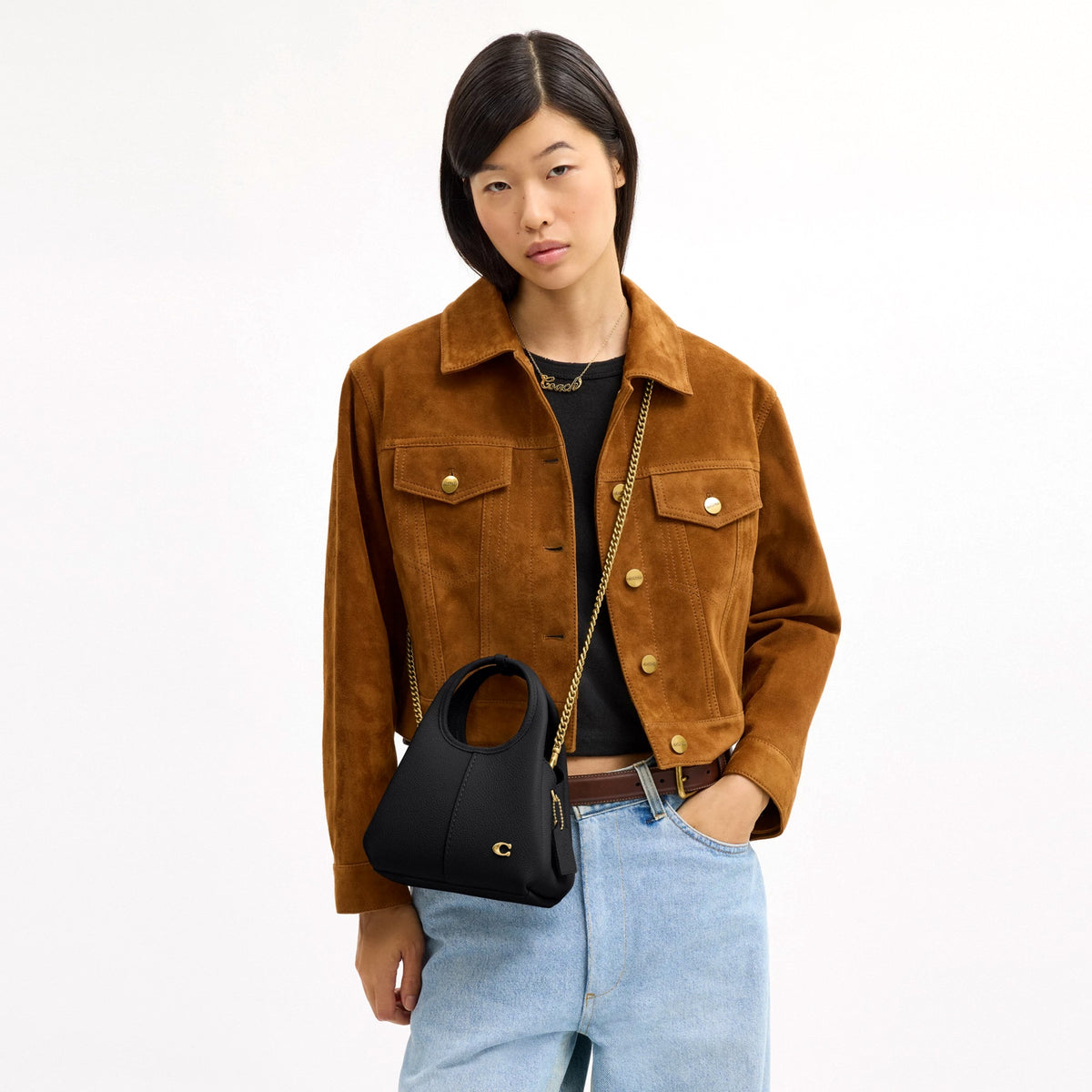 Coach Lana Shoulder Bag 19 - Brass/Black