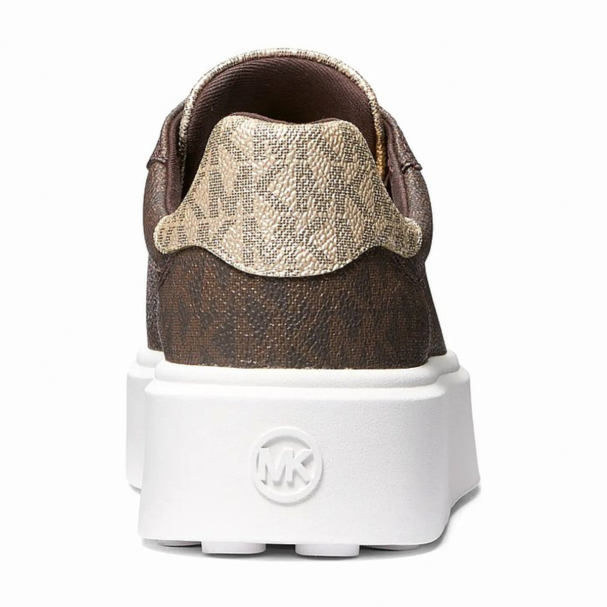 Michael Kors Romey Metallic Two-Tone Signature Logo Platform Sneaker - BROWN