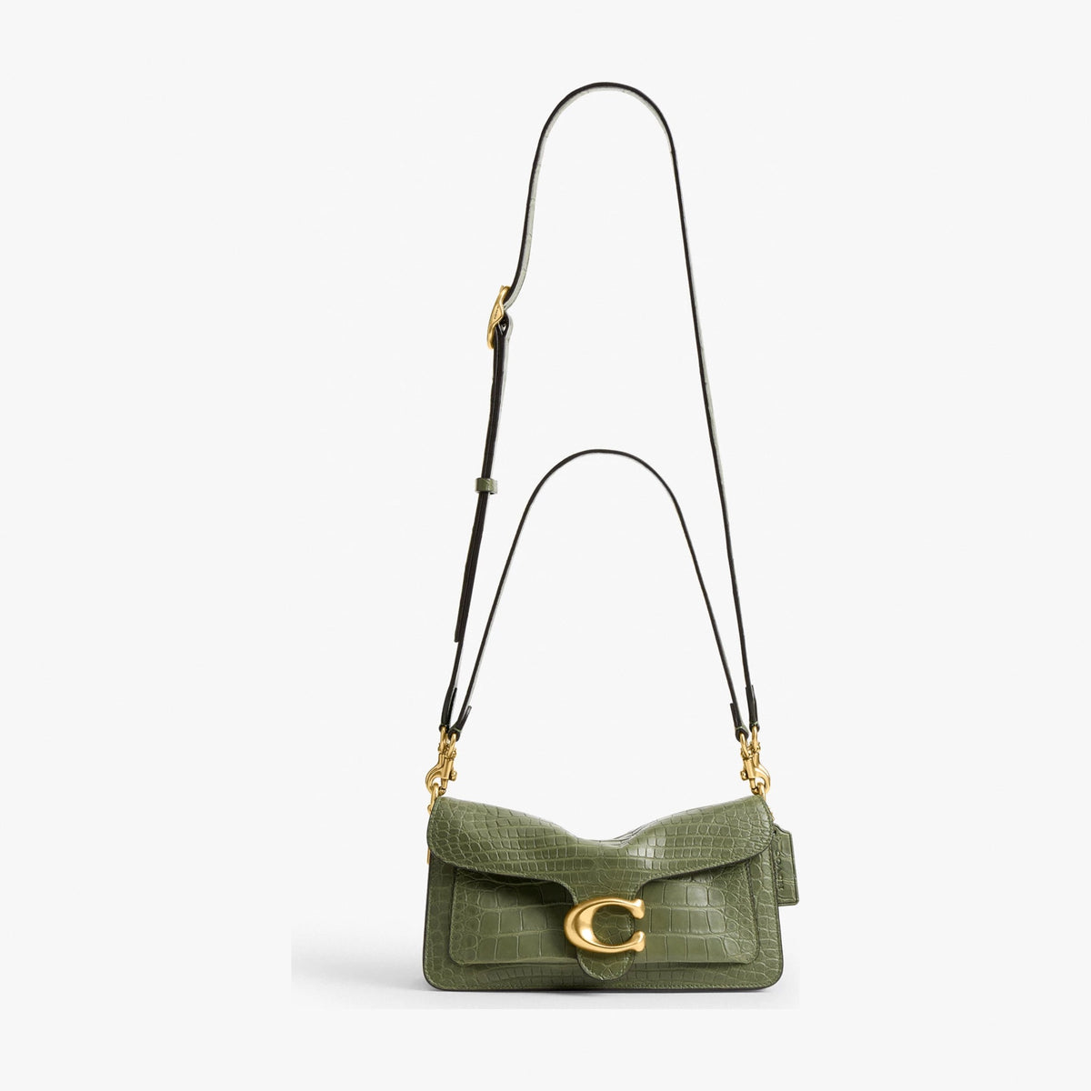 Coach Tabby Shoulder Bag 26 In Alligator - Brass/Moss