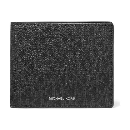 Michael Kors Cooper Logo Billfold Wallet With Coin Pouch - BLACK