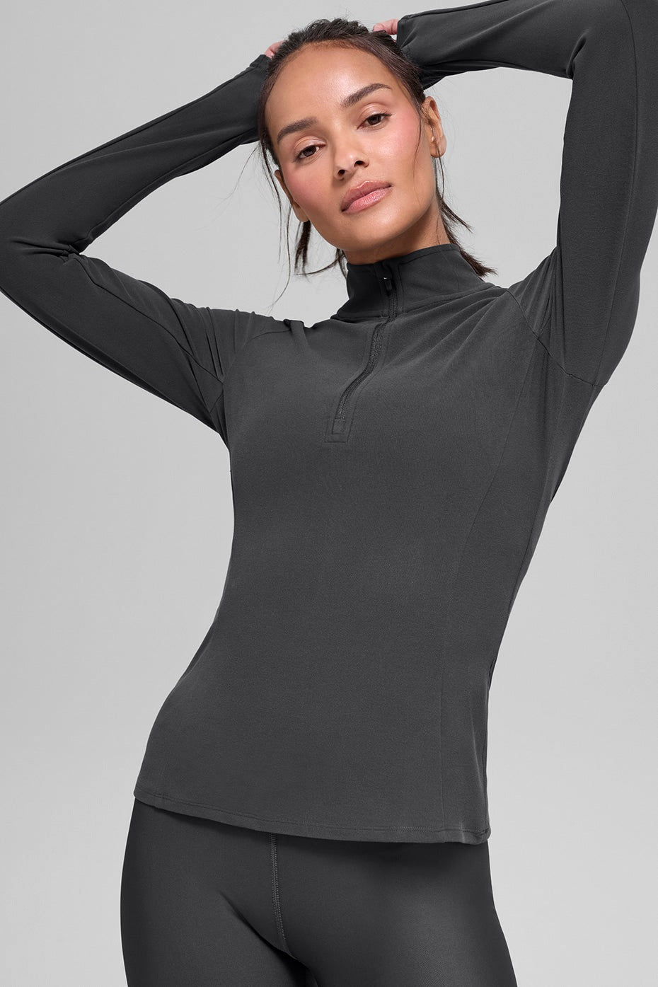 Alo Yoga Alosoft 1/2 Zip Rapid Pullover - Anthracite