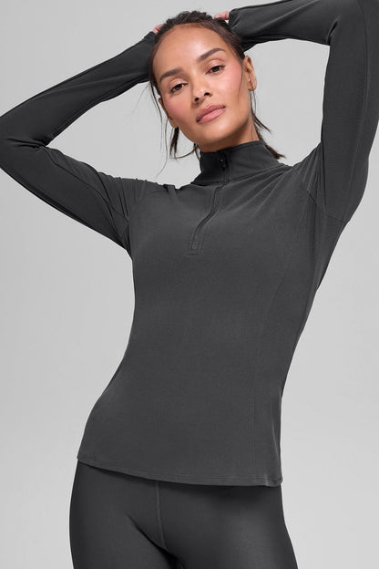 Alo Yoga Alosoft 1/2 Zip Rapid Pullover - Anthracite