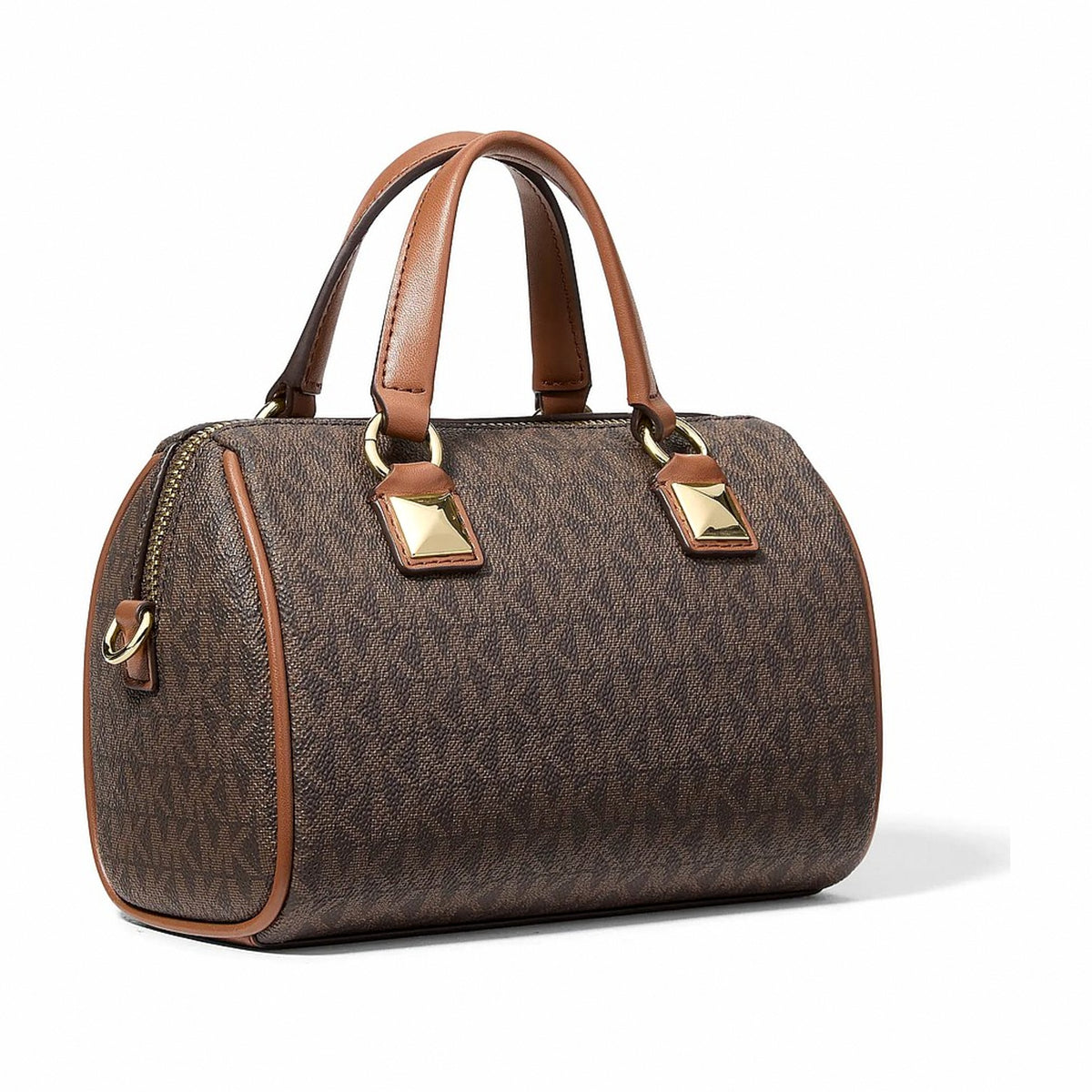 Michael Kors Grayson Small Signature Logo Duffel Crossbody Bag - BROWN