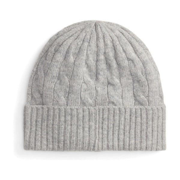 Polo Ralph Lauren Cable-Knit Wool-Cashmere Beanie - Soft Grey