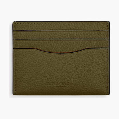 Coach Slim ID Card Case - Silver/Olive