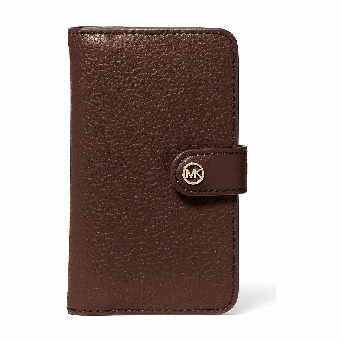 Michael Kors Jet Set Travel Medium Pebbled Leather Billfold Wallet - NUTMEG