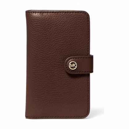 Michael Kors Jet Set Travel Medium Pebbled Leather Billfold Wallet - NUTMEG
