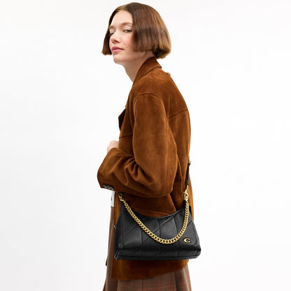 Coach Juliet Shoulder Bag 25 With Quilting - Brass/Black