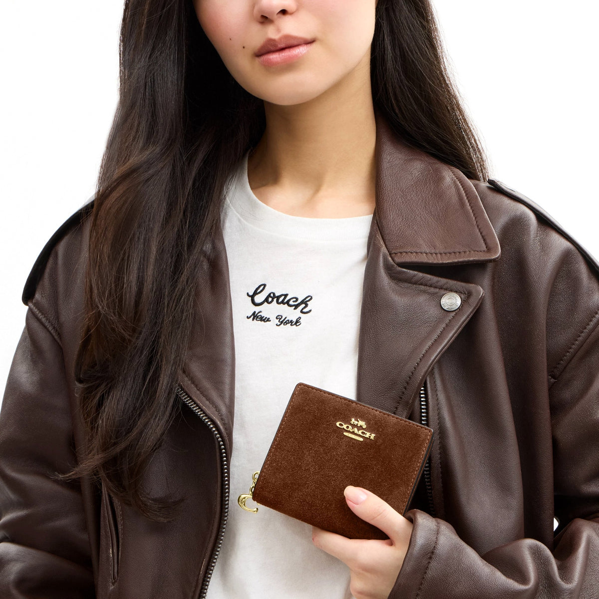 Coach Snap Wallet - Gold/Warm Brown