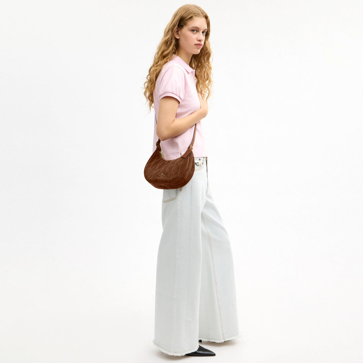 Coach Emily Shoulder Bag With Quilting - Gold/Warm Brown