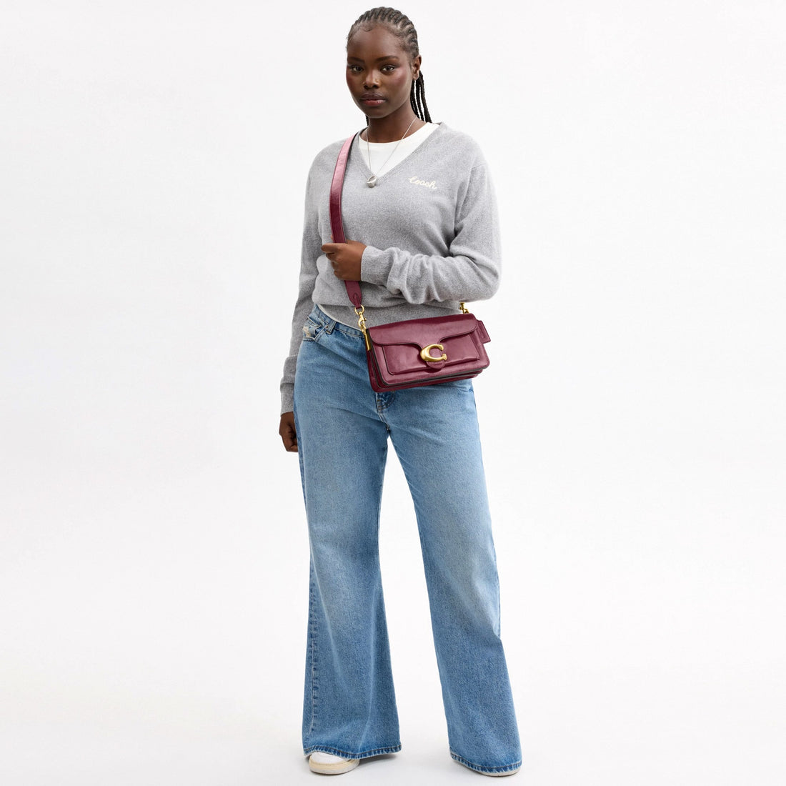Coach Tabby Shoulder Bag 26 - Brass/Dark Cherry