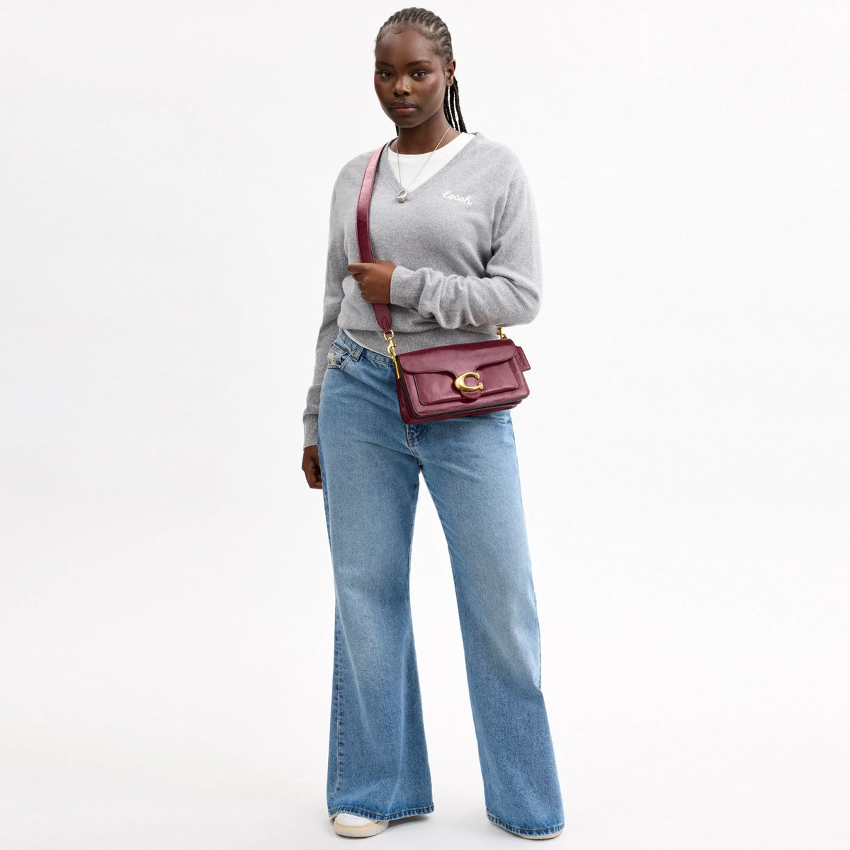 Coach Tabby Shoulder Bag 26 - Brass/Dark Cherry
