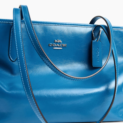 Coach Medium City Tote Bag - Silver/Blue Jay