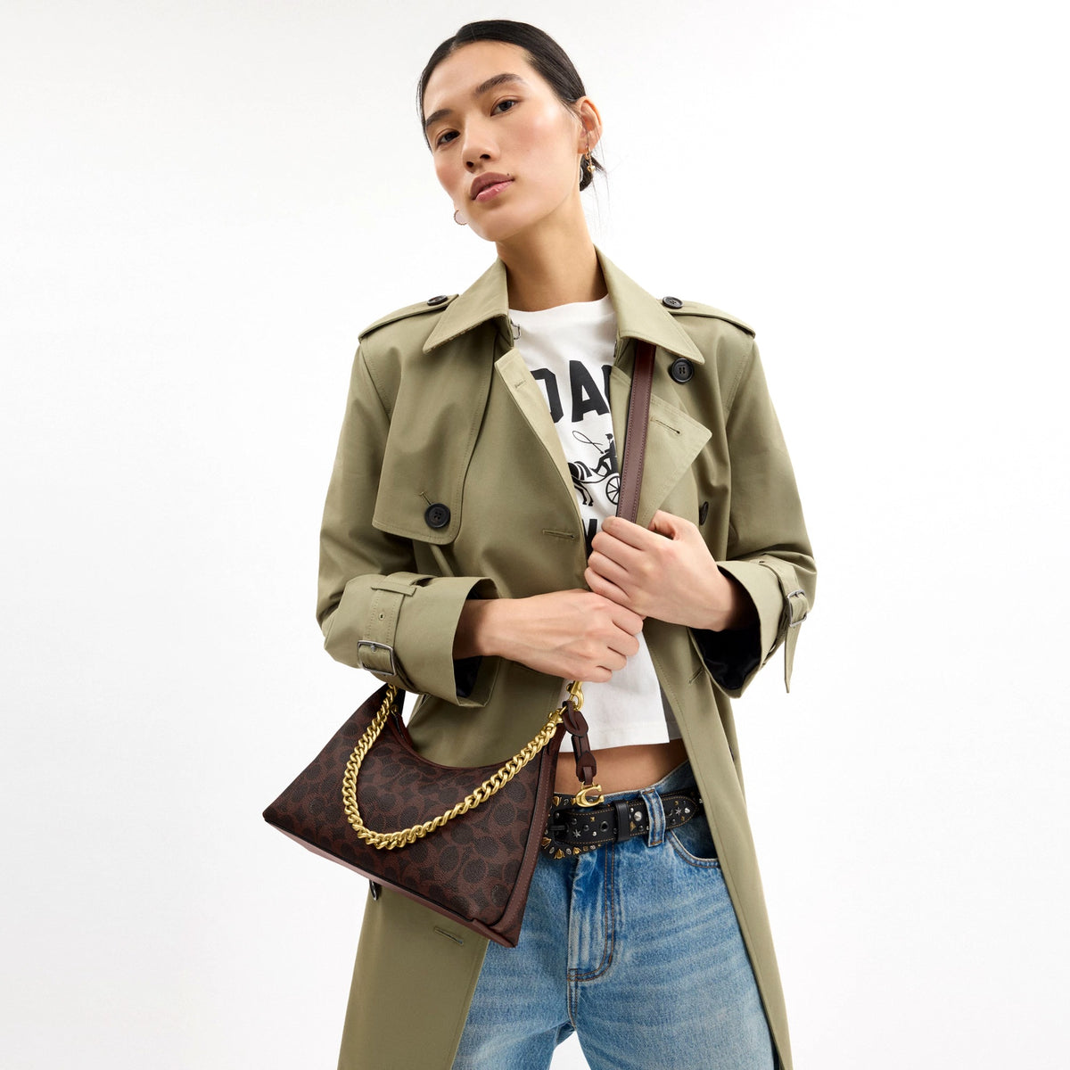 Coach Juliet Shoulder Bag 25 In Signature Canvas - Brass/Maple Maple