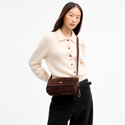 Coach Etta Small Flap Shoulder Bag - Gold/Maple