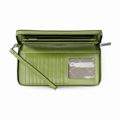 Michael Kors Large Pebbled Leather Continental Wallet - LIME