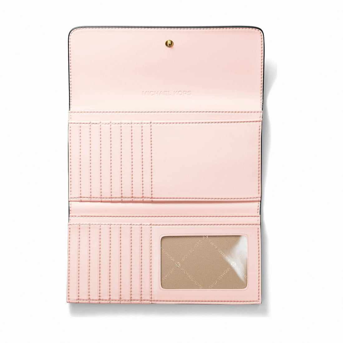 Michael Kors Jet Set Large Signature Logo Tri-Fold Wallet - PWD BLSH MLT