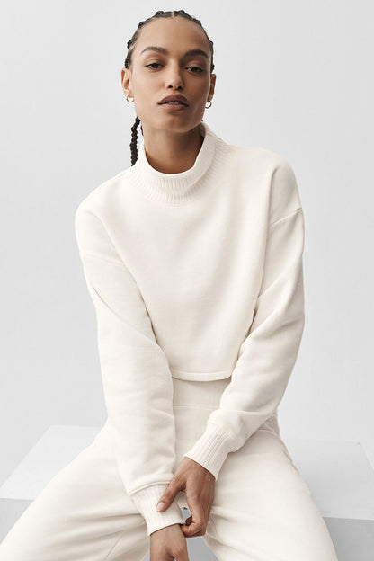 Alo Yoga Cropped Serenity Coverup - Ivory