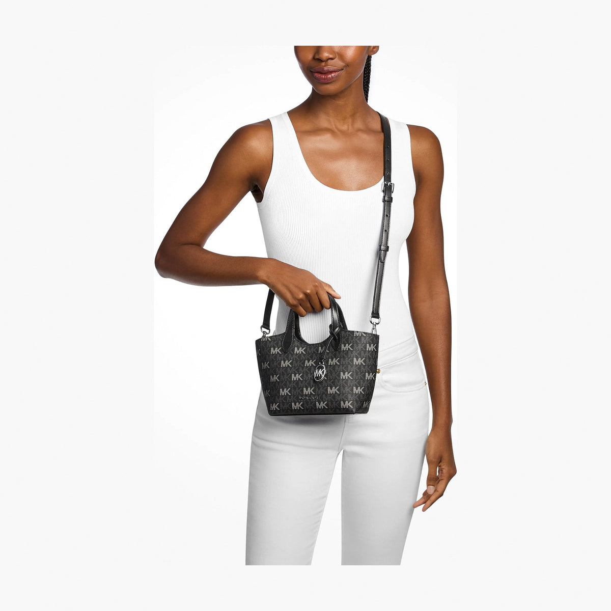 Michael Kors Maya Extra-Small Signature Logo Crossbody Bag - BLACK