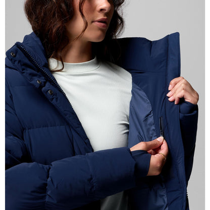 Columbia Women's Amaze Puff Mid Hooded Jacket - Collegiate Navy Matte