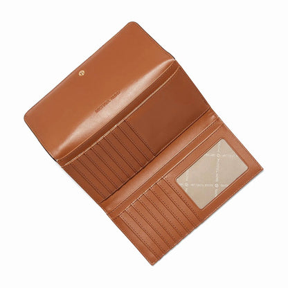 Michael Kors Jet Set Large Logo Tri-Fold Wallet - VANILLA