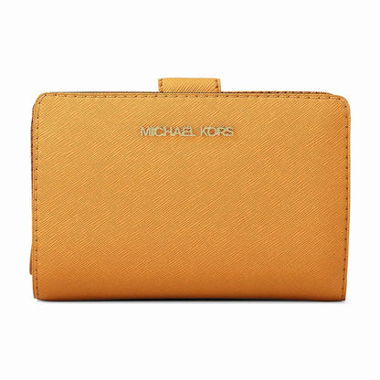 Michael Kors Medium Crossgrain Leather Wallet - RADIANT ORANGE