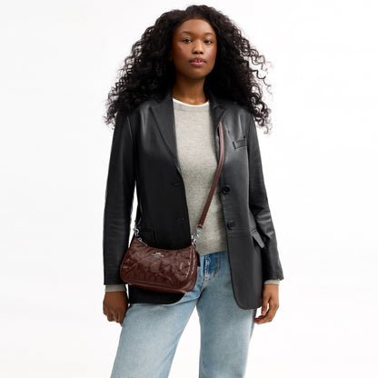 Coach Teri Shoulder Bag With Quilting - Silver/Maple