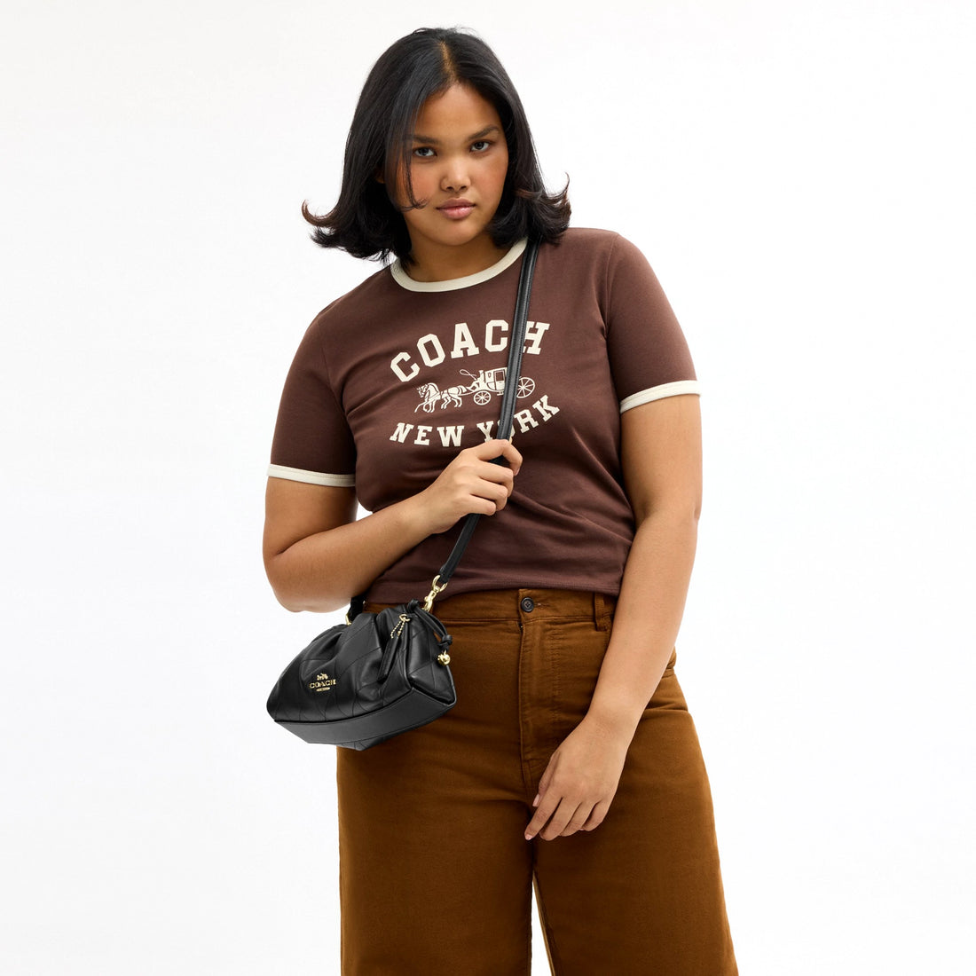 Coach Faye Shoulder Bag With Quilting - Gold/Black