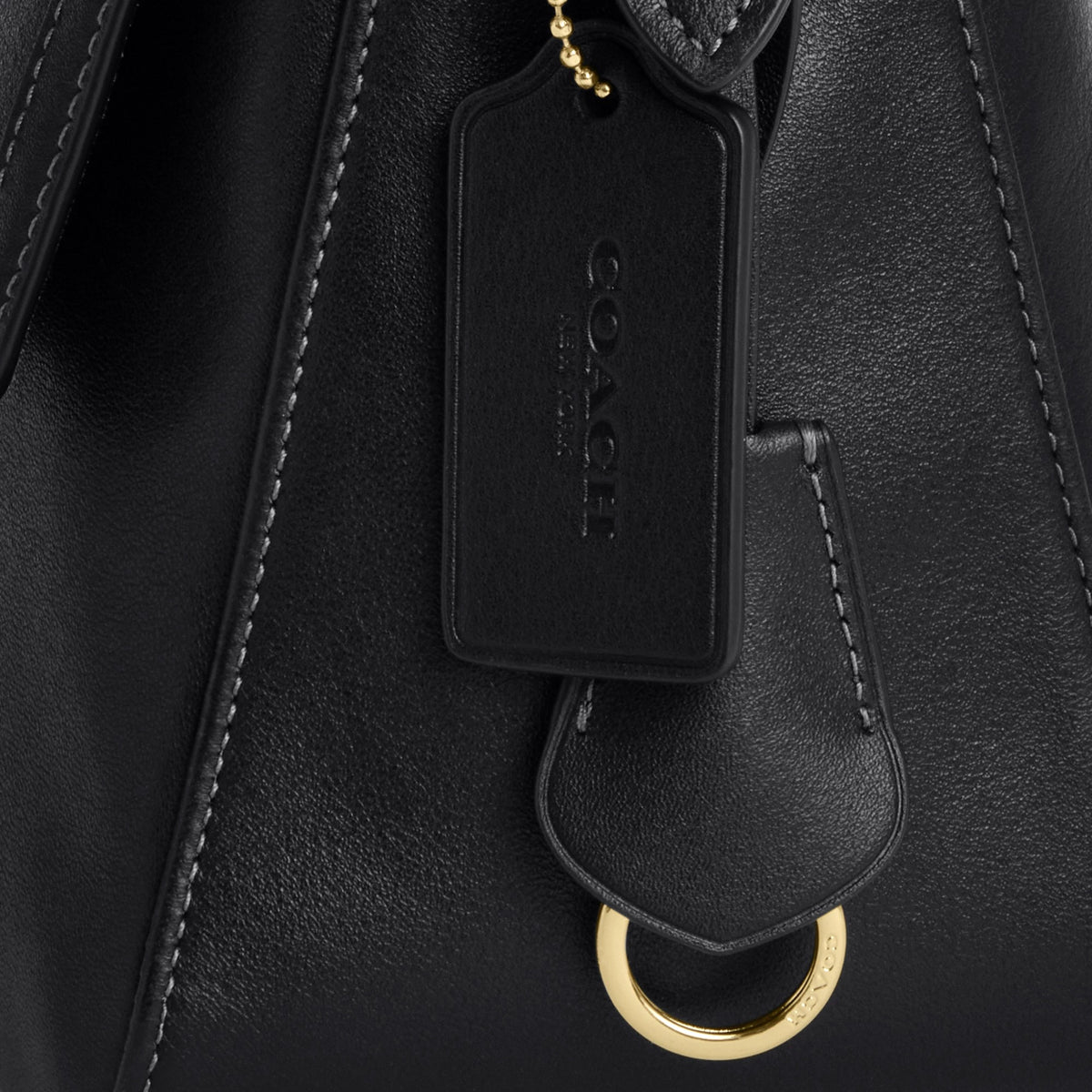 Coach Etta Flap Bag - Gold/Black