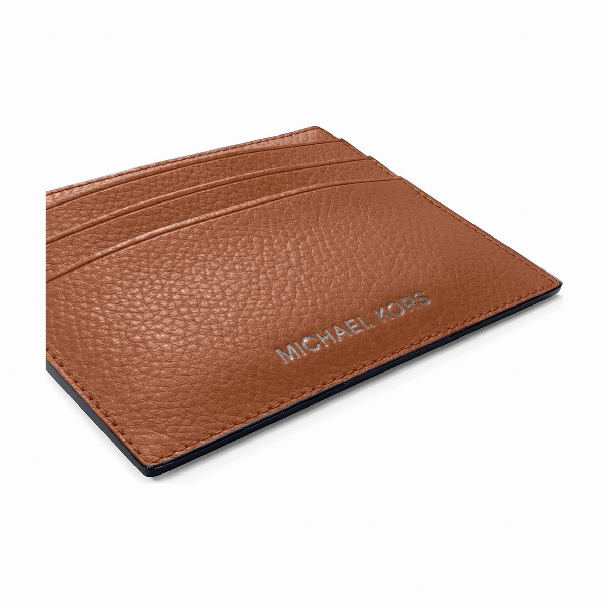 Michael Kors Cooper Pebbled Leather Card Case - LUGGAGE