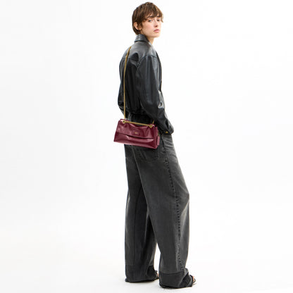 Coach Chelsea Shoulder Bag 26 With Chain - Brass/Dark Cherry