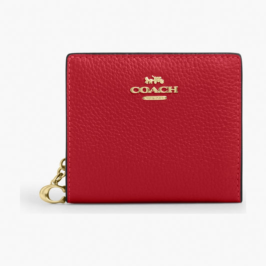 Coach Snap Wallet - Gold/Poppy
