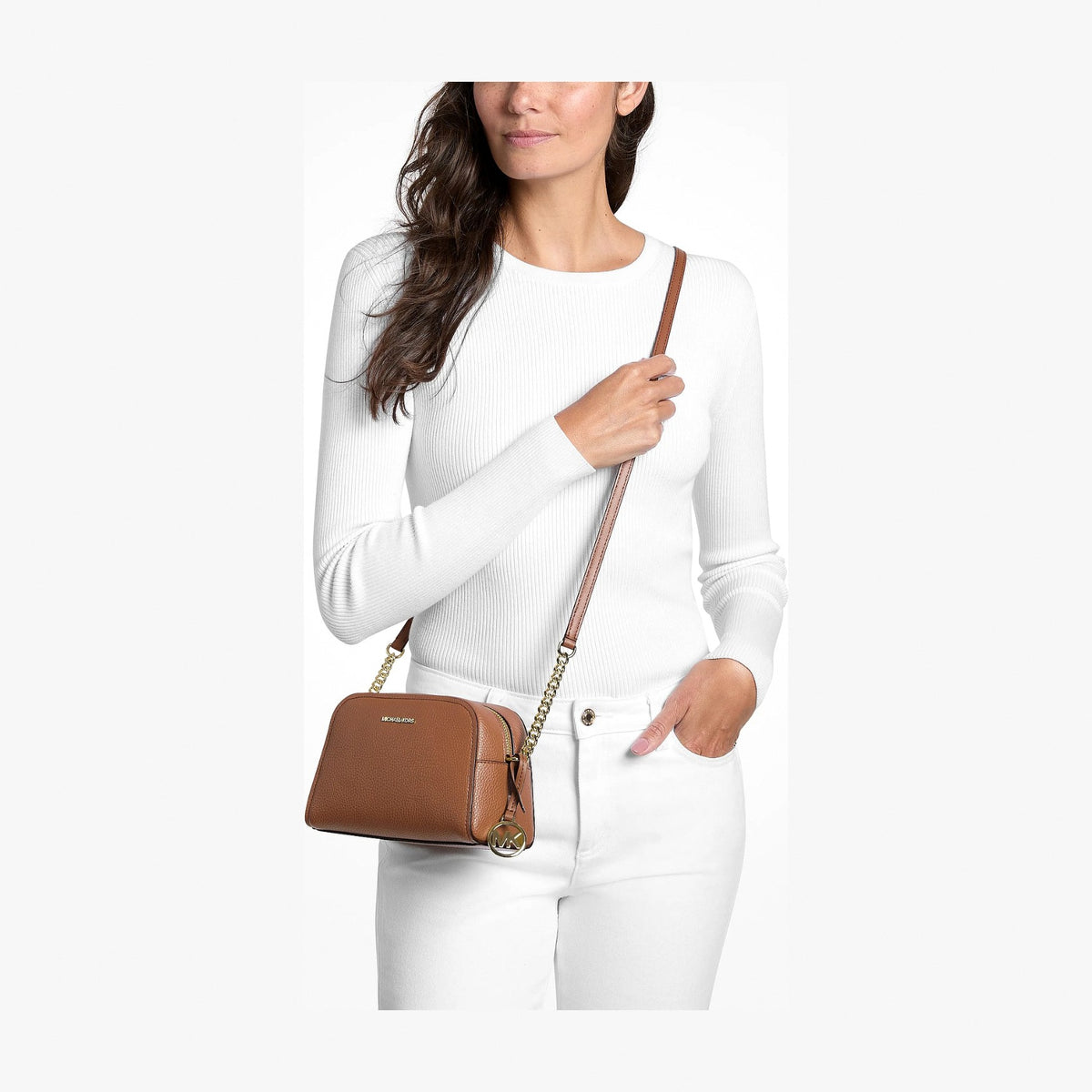 Michael Kors Ashton Extra-Small Camera Crossbody Bag - LUGGAGE