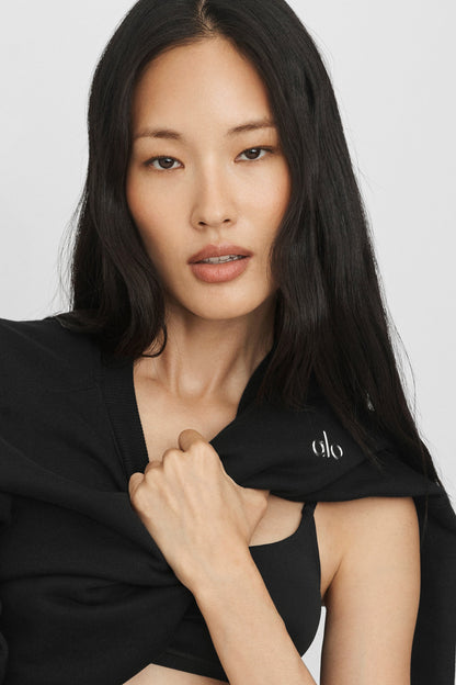 Alo Yoga Accolade Crew Neck Pullover - Black