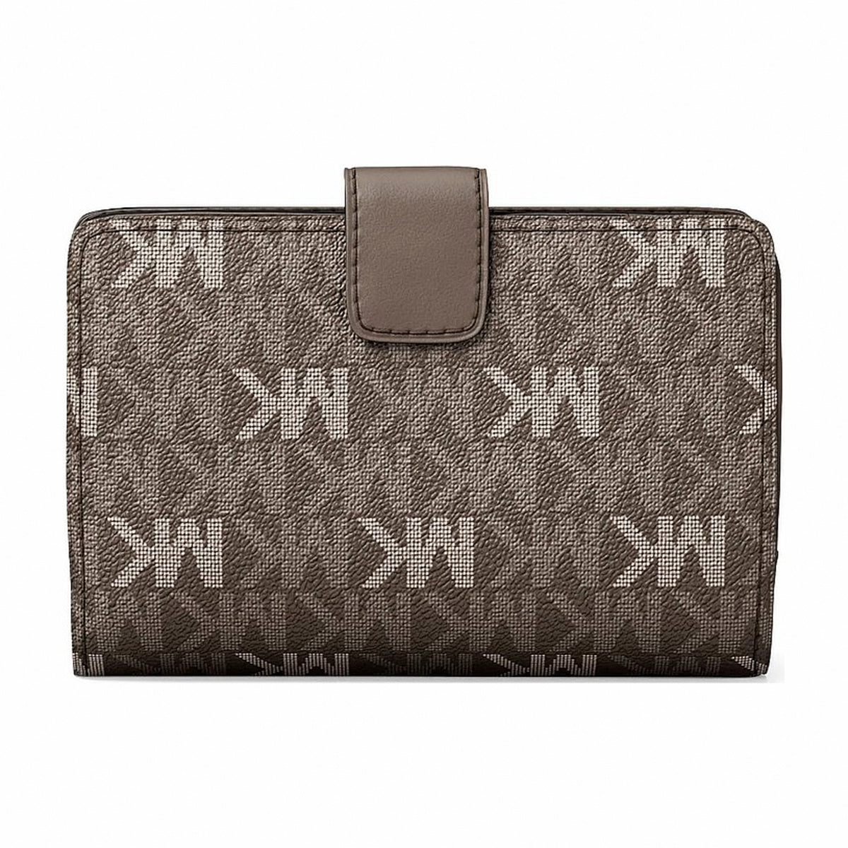 Michael Kors Jet Set Travel Medium Signature Logo Billfold Wallet - MUSHROOM