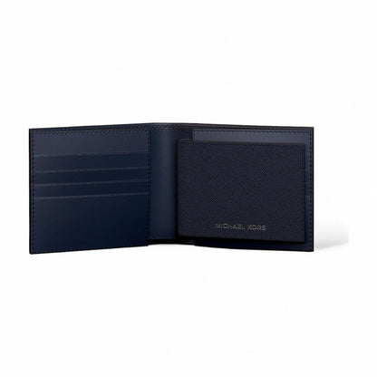 Michael Kors Cooper Saffiano Leather Billfold Wallet With Passcase - NAVY