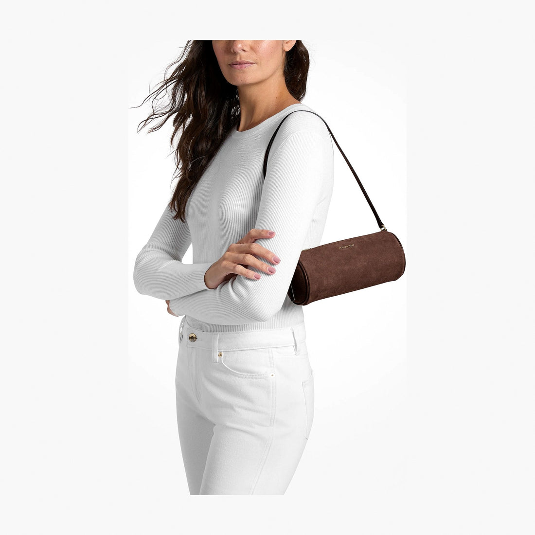 Michael Kors Ashton Small Barrel Pochette - NUTMEG
