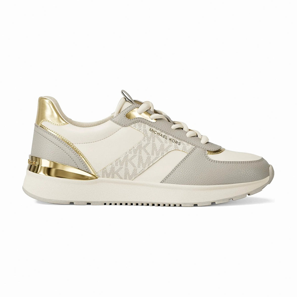 Michael Kors Remy Mixed-Media Trainer - VANILLA COMBO