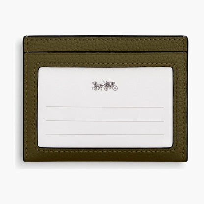 Coach Slim ID Card Case - Silver/Olive