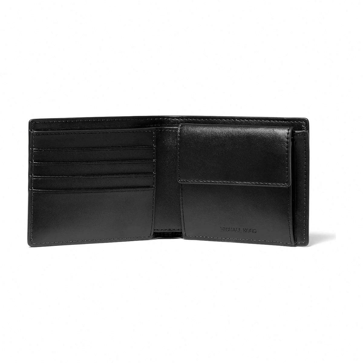 Michael Kors Cooper Logo Billfold Wallet With Coin Pouch - BLACK