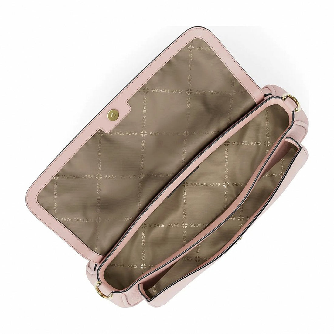 Michael Kors Jet Set Travel Small Pebbled Leather Crossbody Bag With Pouch - POWDER BLUSH