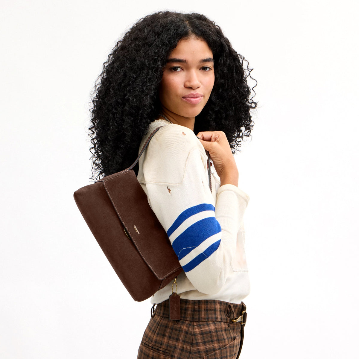 Coach Chelsea Shoulder Bag 26 - Brass/Dark Chocolate