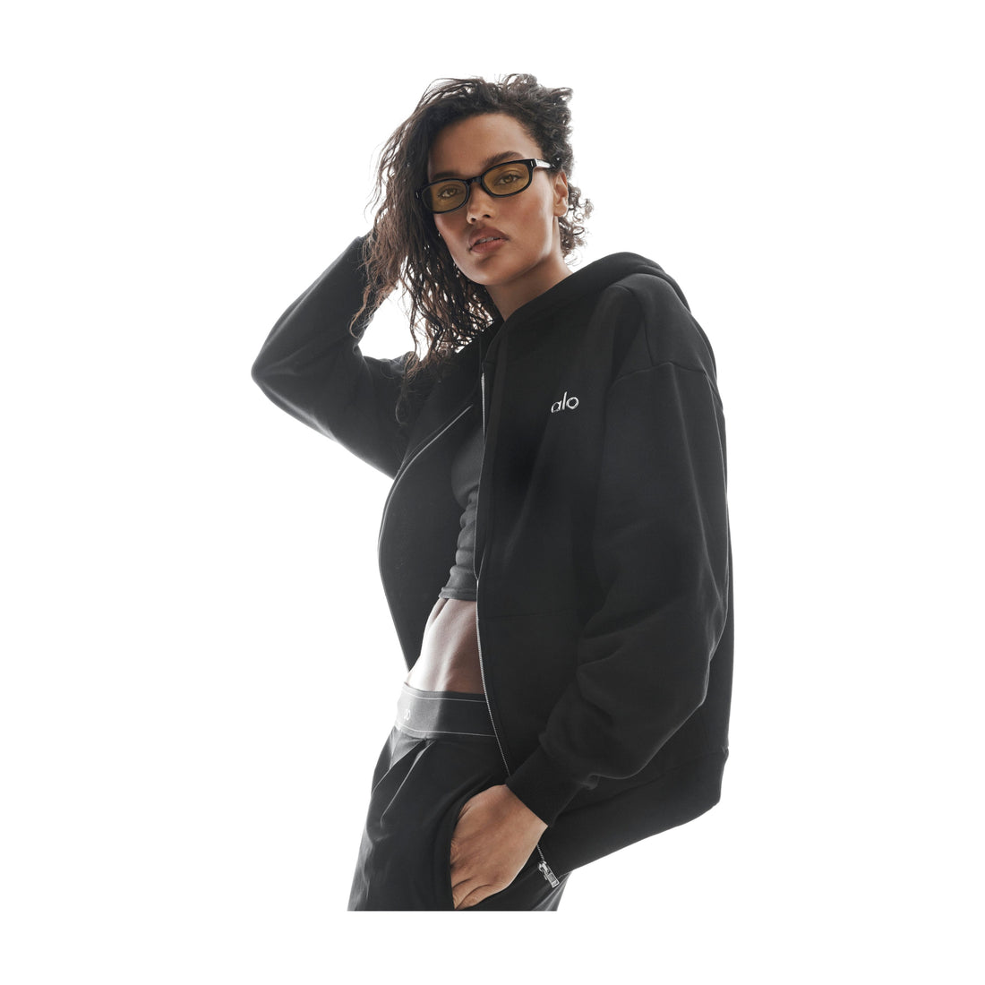 Alo Yoga Accolade Full Zip Hoodie - Black
